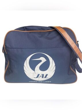 Vintage Japan Airlines (JAL Crane Logo) Stewardess Cabin Bag, Carry On Luggage